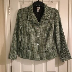 Chico's Textured Green Blazer